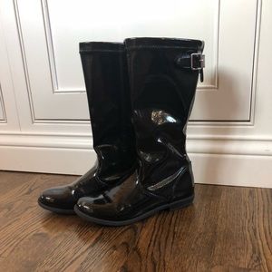 Kenneth Cole Reaction patent leather boots.